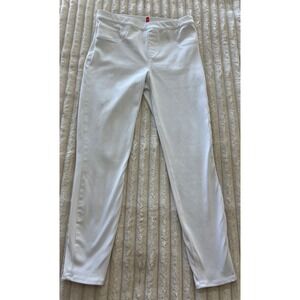 Spanx Perfect Cropped Leggings White EUC Size LARGE